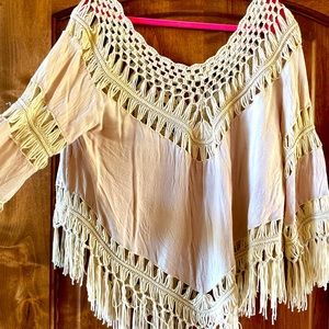 Fringe boho blouse
